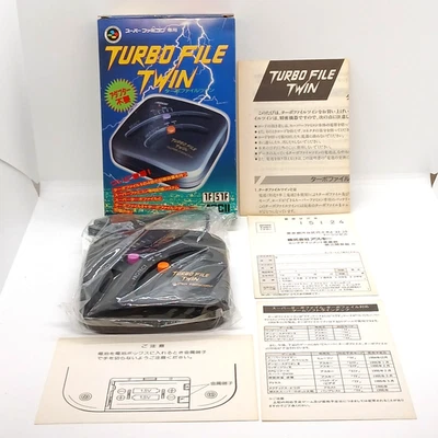 ASCII TURBO FILE TWIN For Super Famicom Japan Box Manual - Image 1 of 4