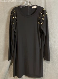 Michael Kors Women's Black Long Sleeve Long Dress Size XL Regular - Picture 1 of 5