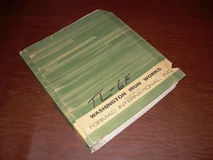 WASHINGTON IRON WORKS TL 6F YARDER SHOVEL CRAINE CRANE PARTS BOOK FORMAC - Picture 1 of 1
