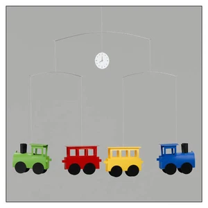 Locomobile - a Flensted Mobile by Louise Helmersen in bright, primary colors - Picture 1 of 1