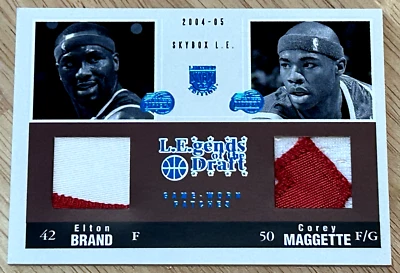 2004-05 SkyBox LE Legends of the Draft Patches Elton Brand & Corey Maggette /10! - Image 1 of 2