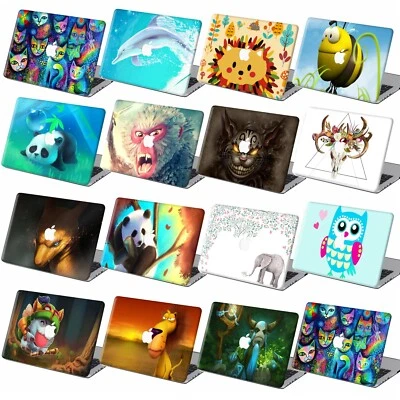 Funda rígida de goma de dibujos animados con animales para 2024 Macbook Air Pro M1 M2 M3 Foto 1 de 4