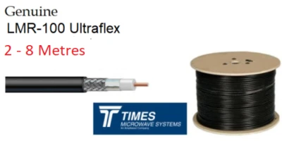 LMR 100 Ultraflex Times Microwave coaxial 50 Ohm Low Loss Cable 2-8m - Image 1 of 3