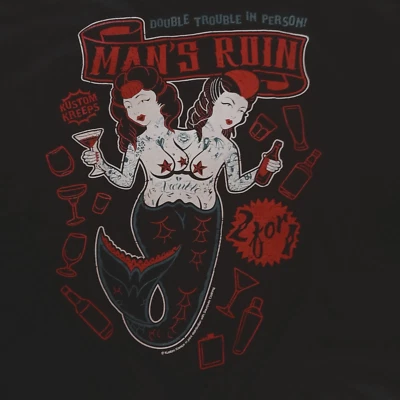 Man's Ruin Tattoo T-Shirt Size XL Kustom kreeps Psychobilly Rockabilly Old stock Foto 1 de 4