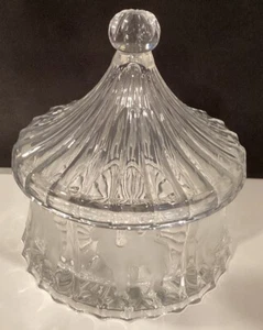 Crystal Legends by Godinger Carousel Covered Jar 24% Lead Crystal - Picture 1 of 8