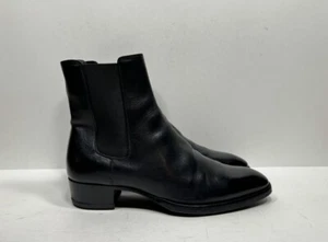 Saint Laurent Wyatt Chelsea Boots Black Leather Women's Size 9 / 39 - Picture 1 of 8