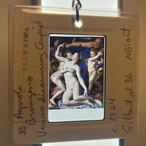 Agnolo Bronzino “Venus Disarming Cupid 1524” 35mm Slide KEYCHAIN 1118 - Picture 1 of 4