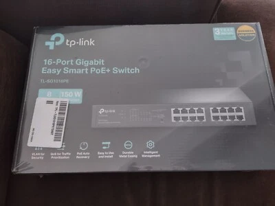 TP-LINK 16-Port Gigabit Easy Smart PoE Switch with 8-Port PoE+ - Image 1 of 2