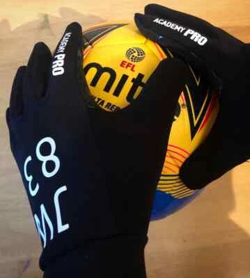 Academy Pro Sports Personalised Grip Gloves Thermal Quick Drying Initials Number
