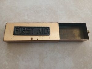 Vintage Gold Tone Metal NYC First Aid Box Handbag Accessory