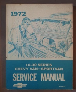 1972 CHEVROLET - CHEVY VAN / SPORTVAN - Factory Shop Service Manual - ST-140-72 - Imagen 1 de 5