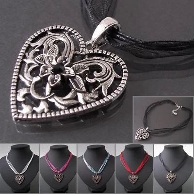 Trachtenkette Dirndlkette Kette Dirndl Tracht Herz Halsband Oktoberfest KV28 - Bild 1 von 2