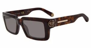 PHILIPP PLEIN SPP044 COL 0722 PLEIN DARK SHAPES HAVANA GOLD MEN'S SUNGLASS ITALY - Picture 1 of 13