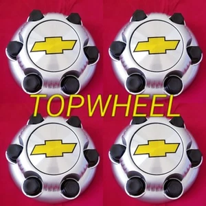 4 PCS 2000 - 2010 Chevy1500 Truck Van 16" 17" 6 LUG SILVER WHEEL CENTER CAP NEW - Picture 1 of 1