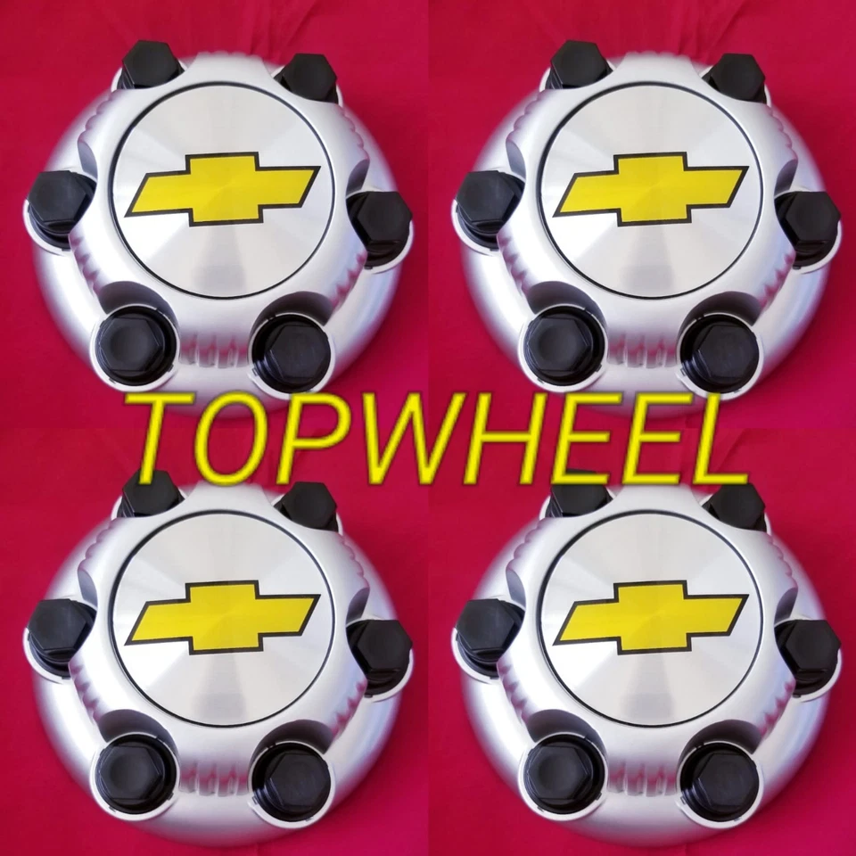 4 PCS 2000 - 2010 Chevy1500 Truck Van 16" 17"  6 LUG SILVER WHEEL CENTER CAP NEW - Image 1 of 1