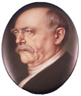 Antique 20thC German Porcelaine Bismarck Portrait Plaque Porzellan Image Porträt