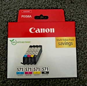 Canon CLI-571 BK/C/M/Y Ink Cartridge Multi Pack - Picture 1 of 1