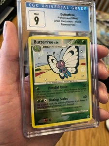 BUTTERFREE - 14/106 - Great Encounters - Reverse Holo - Pokemon TCG CGC 9 Mint - Picture 1 of 3