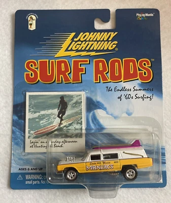 Johnny Lightning cadillac hearse Surf Rods Santa Monica Maniacs New Sealed - Image 1 of 4