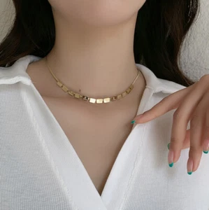 Collar Chocker con AMOR Grabado Moda Joyería Regalo para Niñas y Mujeres - Imagen 1 de 12