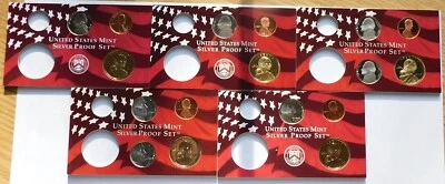 5 Partial US Mint Proof Sets, 2001/03/04/05/06, $1/5C/1C San Francisco - Image 1 of 4