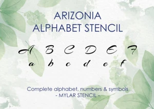 Alphabet Letter Stencil cut from Mylar complete alphabet numbers and symbols - Bild 1 von 6
