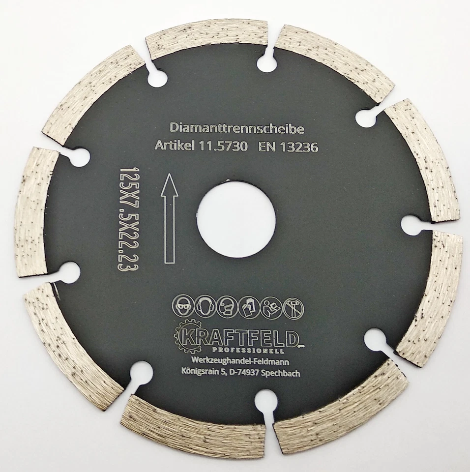 125 er Profi Diamant Trennscheibe Beton Granit Stein Winkelschleifer Flex 22,23 - Bild 1 von 1