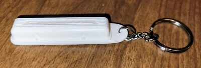 resin Chevy Corvette Script V8 Finned Aluminum Valve Cover Unpainted Keychain  - Image 1 of 3