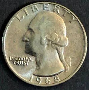 1968-P WASHINGTON EAGLE BACK QUARTER MS BU - TONED - VERY DETAILED - 1 - Picture 1 of 2