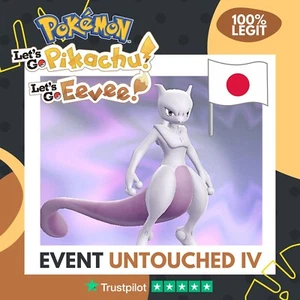 Mewtwo Event Professor 980718 Movie Untouched IV Pokémon Let's Go Pikachu Eevee - Picture 1 of 4