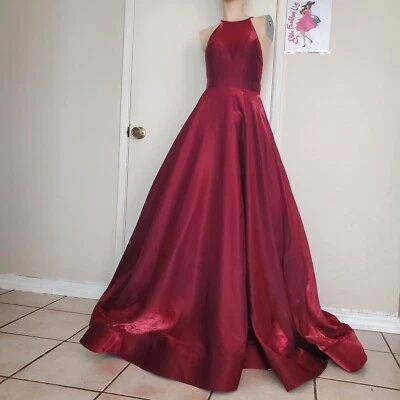 New Sherri hill Long gown size 2 Wine Red Dress  Jovani Haute Couture Luxury  - Image 1 of 4