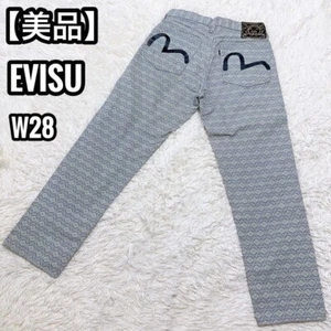 Vintage Evisu Jeans kamon Family Crest Seagull Denim W28 Monogram From Japan - Picture 1 of 9