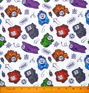 Thomas the Train Tank Engine Fabric - HALF YARD 100% Cotton Quilting James Percy - Picture 1 of 1