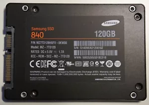 Samsung 840 120GB 2,5" SSD Solid State Drive SATA MZ-7TD120 MZ7TD120 - Bild 1 von 1
