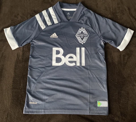 Youth Vancouver Whitecaps FC 20/21 Away Jersey. Adidas AeroReady Youth M. NWT Cover