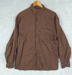 Horny Toad Shirt Mens Large Long Sleeve Twisted Stripes Casual Button Up Pocket - Picture 1 of 5