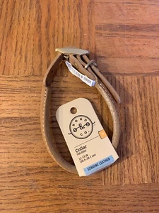 Dog Collar Size Small Genuine Leather Tan-Brand New-SHIPS N 24 HOURS - Picture 1 of 4