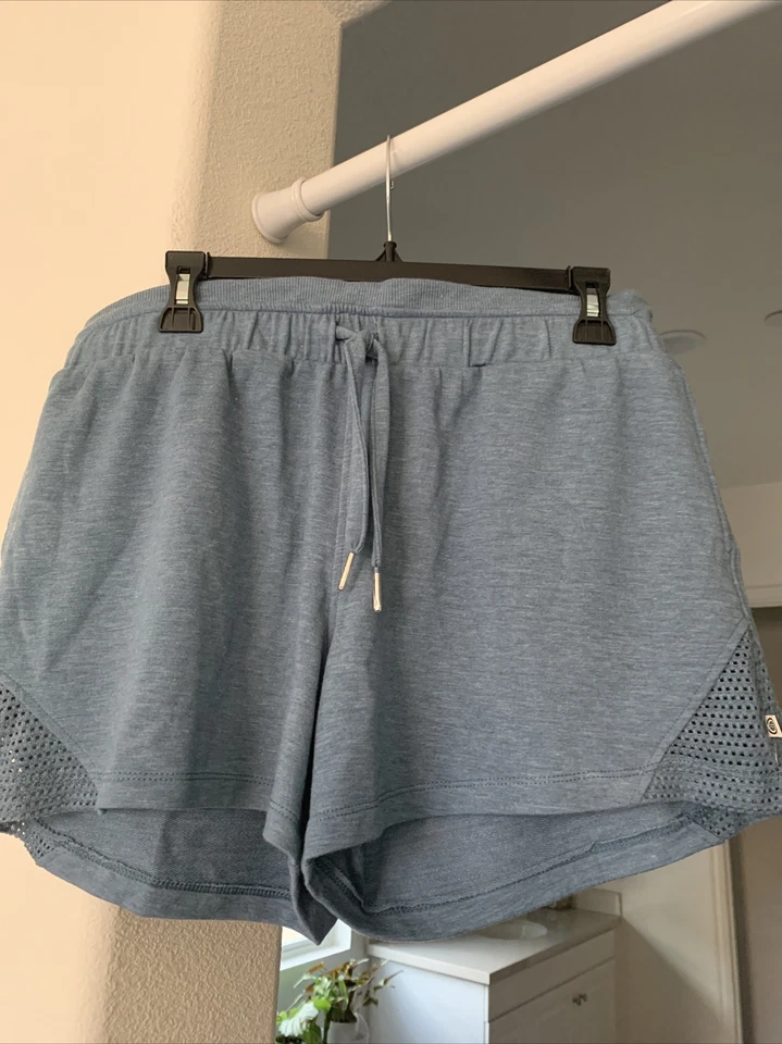 NEW- Max Studio Performance Shorts W/ Mesh Heather Blue Size L Foto 1 de 4