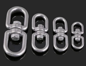 304 S-steel Swivel 8 Ring Snap Hooks Hebilla Conexión Dog Chain Accesorio M4-20 - Imagen 1 de 11
