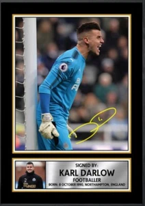 KARL DARLOW LEEDS UNITED KEEPER SIGNED PHOTO PRINT 6 X 4 INCH 2 CLEAR £2.75 - Picture 1 of 1
