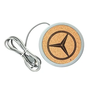 Smart Wireless Mobile Cell Phone Charger Pad Stand Mercedes Logo Cork - Photo 1 sur 2