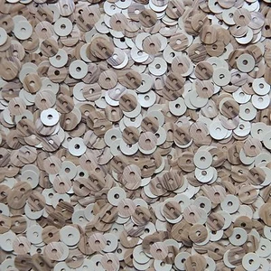 4 mm flache PAILLETTEN PAILLETTE lose ~ Eiche Holzoptik braun beige ~ Made in USA - Bild 1 von 2