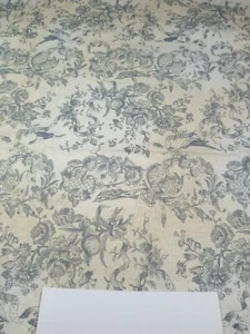 Joann Fabrics Buttercream Gray Floral/Birds 1 Yard x 42" 100% Cotton - Picture 1 of 3