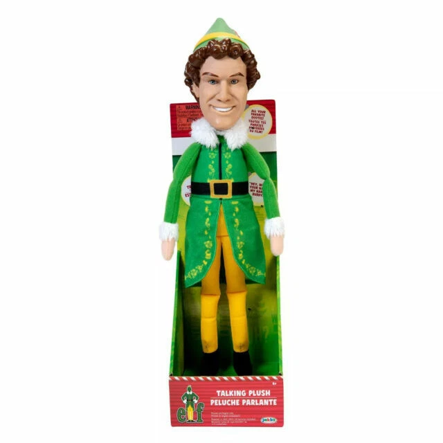 Jakks Pacific Buddy The Elf Plush Talking Toy - 15 Phrases, 12"
