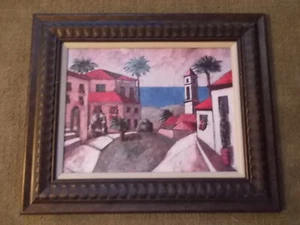 Framed Hawaii Oil Painting Small Palisades by John and Elli Milan  - Picture 1 of 3