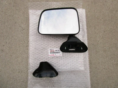 FITS: 89 - 95 TOYOTA PICKUP FRONT LEFT SIDE DOOR MIRROR BLACK OEM BRAND NEW - Image 1 of 4