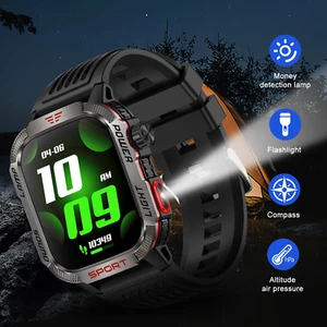 Montre Intelligente Militaire Homme - LED, Boussole, Altimètre, Baromètre, Mode - Photo 1 sur 16