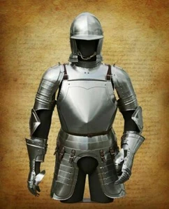 Medieval Armor Suit Half Armor Suit Fully Wearable Armor Suit LARP & Combat Suit - Picture 1 of 2