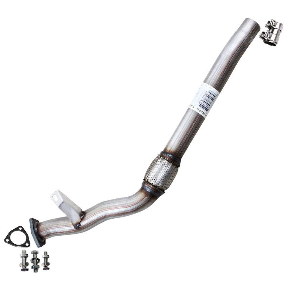 G1N Stainles Steel Direct fit Front Flex Pipe fits 20052009 Audi A4 Quattro 20T - Image 1 of 4