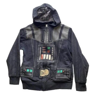 Star Wars Sweatshirt Youth Medium Black Darth Vader Full Zip Hoodie Boys - Picture 1 of 14